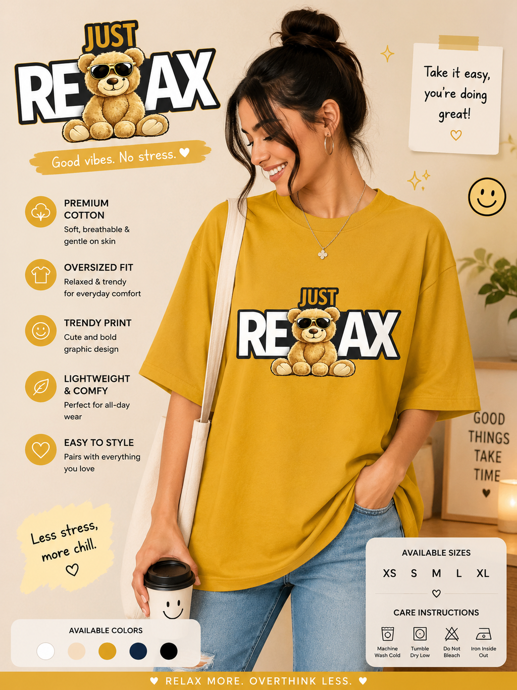 🧸 Just Relax Oversized T-Shirt