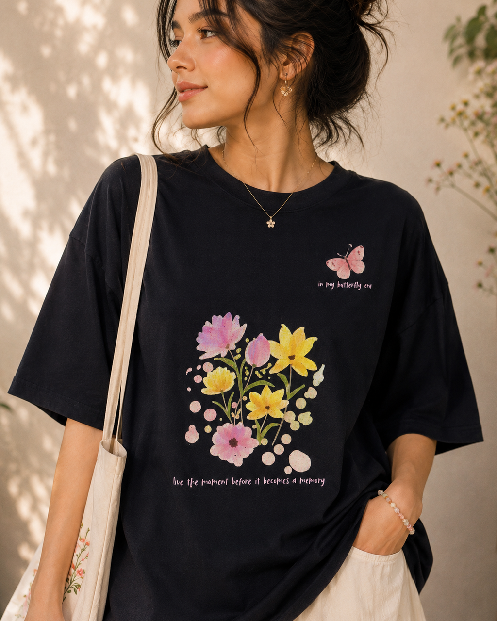 Live the moment before it becomes a memory Oversized Tee