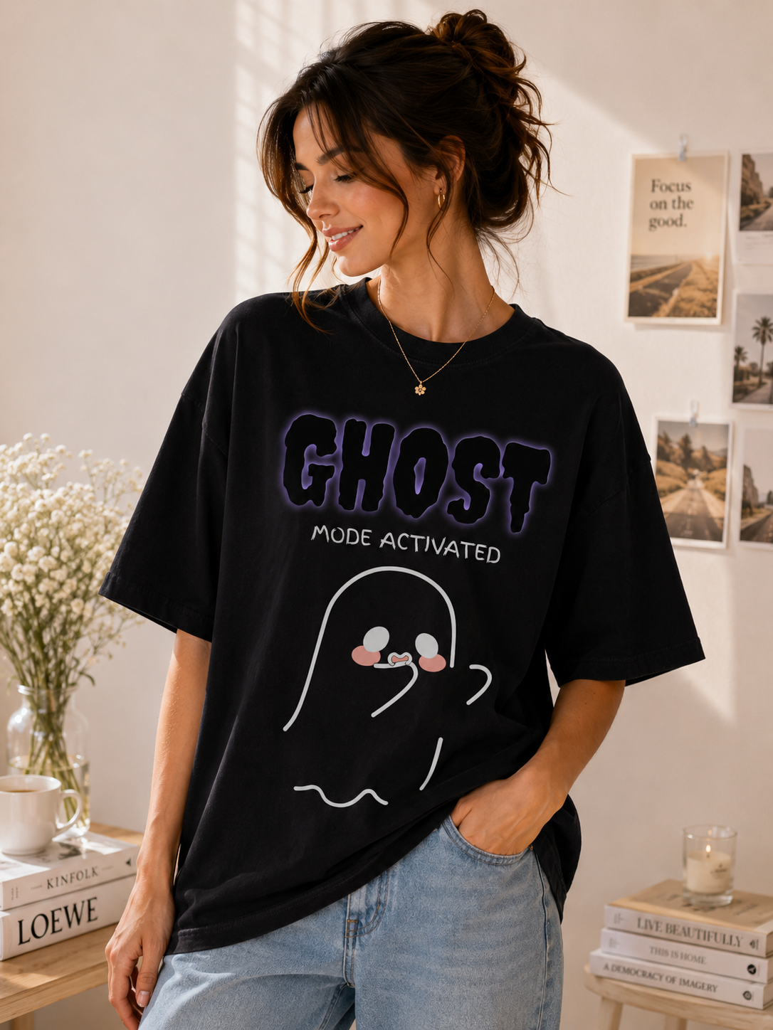 Ghost Mode Activated Oversized Standard T-Shirt