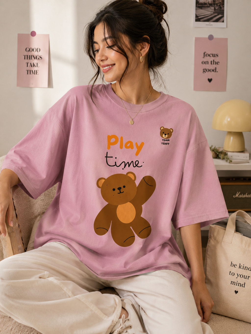Play Time Oversized Tee 🧸💗