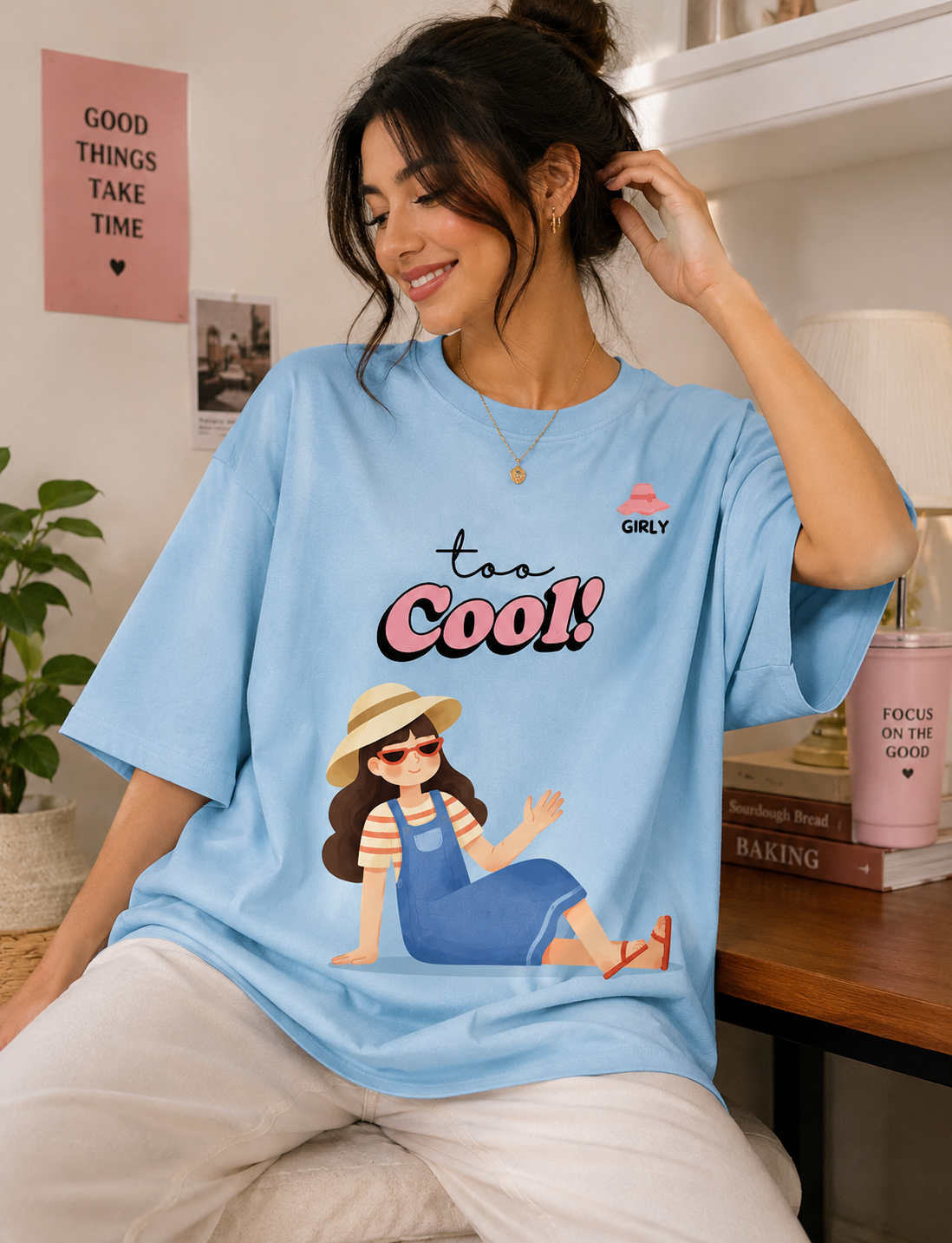 Too Cool Oversized Tee 😎💙