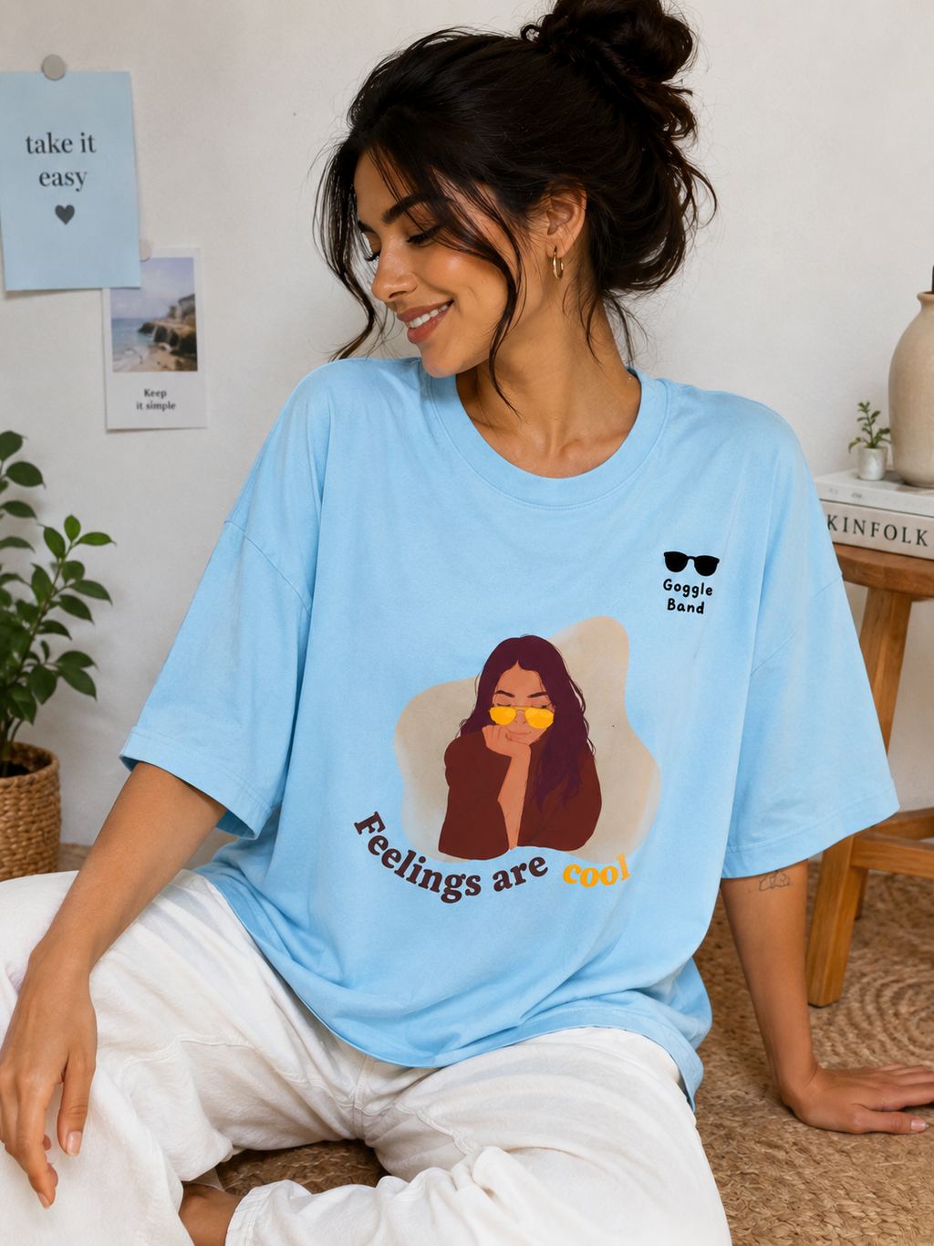 Feelings Are Cool Oversized Tee 😎💙