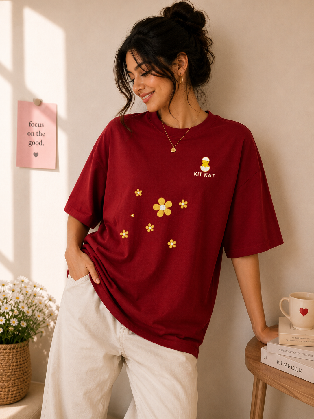 Kit Kat Floral Oversized Tee 🌼❤️
