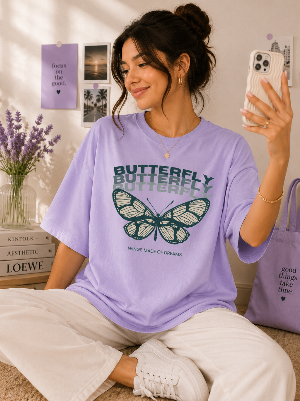 Butterfly Dreams Oversized Tee 🦋💜