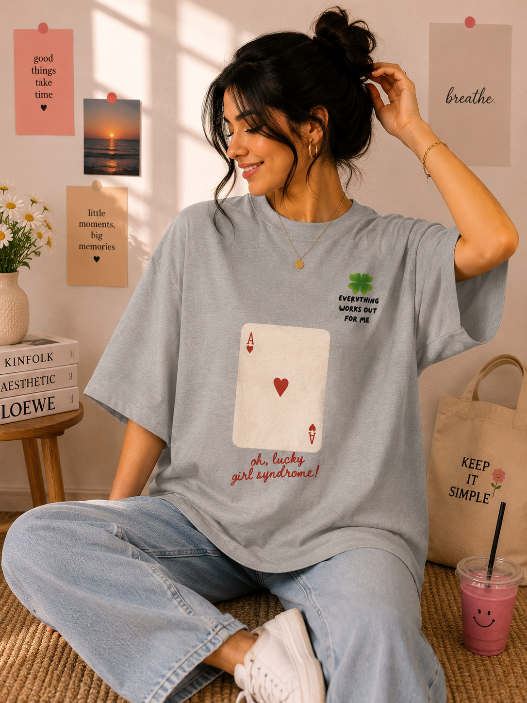 🍀 Lucky Girl Syndrome Oversized Tee