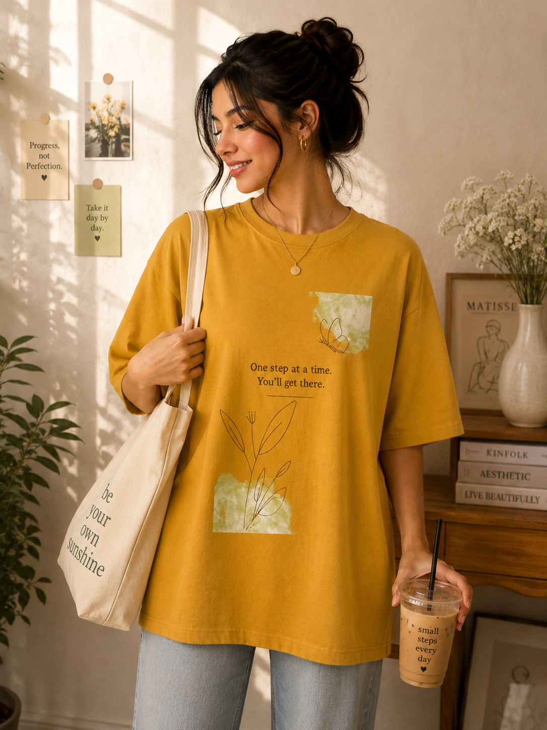 🌼 One Step at a Time Oversized Tee