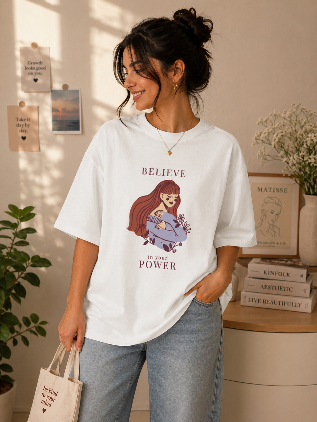 ✨ Believe in Your Power Oversized Tee